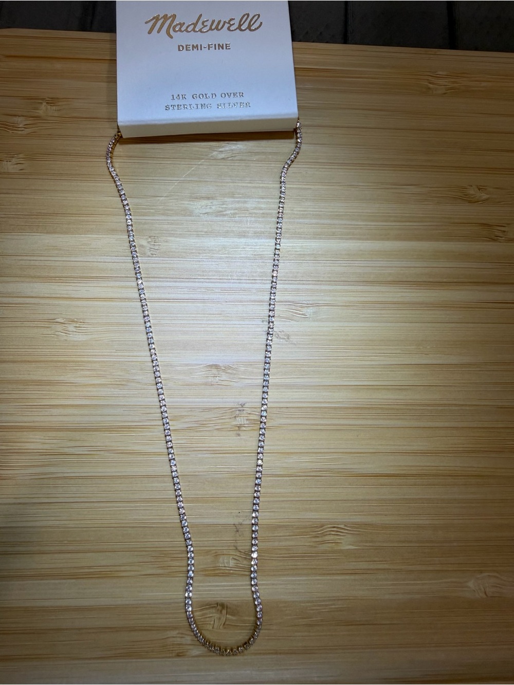 Madewell Demi-Fine Gold Tennis Necklace